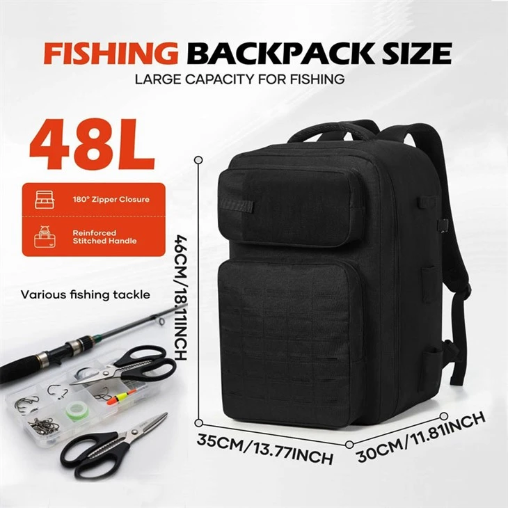 Multi-functional Oxford Fabric Fish Folding Backpack Bag For Outdoor Suppliers